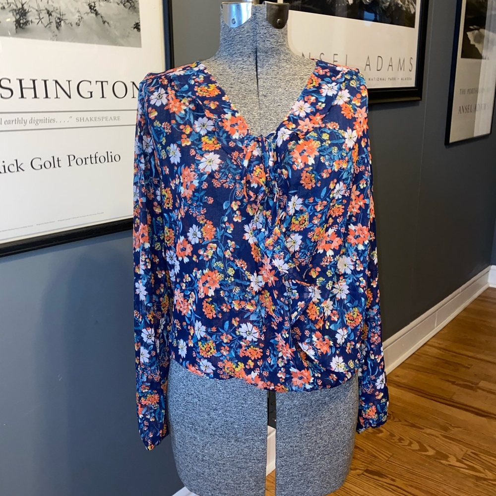 Target Mossimo Floral Wrap Top